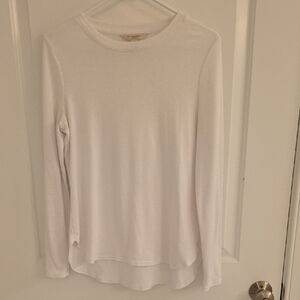 Banana Republic Elegant White Long Sleeve Tee